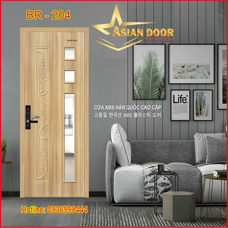 Cửa hoa văn kính BR-204 Cửa hoa văn kính BR-204
