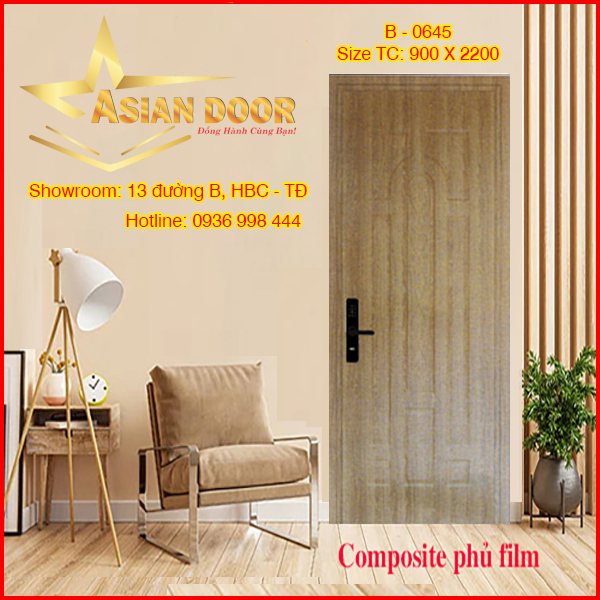 Cửa Composite phủ fiml B-0645 Cửa Composite phủ fiml