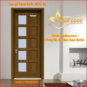 Cửa gỗ Panel kính MDG 34