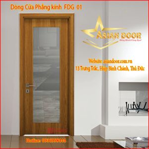 Cửa gỗ phẳng kính FDG 01