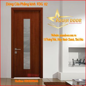 Cửa gỗ phẳng kính FDG 02