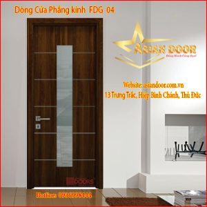 Cửa gỗ phẳng kính FDG 04