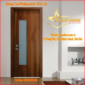 Cửa gỗ phẳng kính FDG 05