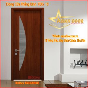 Cửa gỗ phẳng kính FDG 15