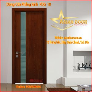 Cửa gỗ phẳng kính FDG 18